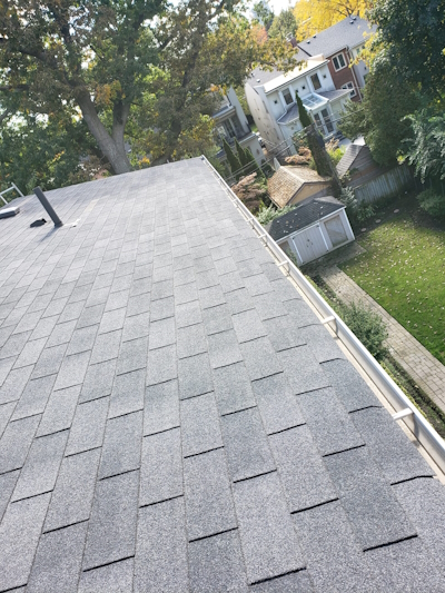 Gutter leak repair on a two story home in Etobicoke